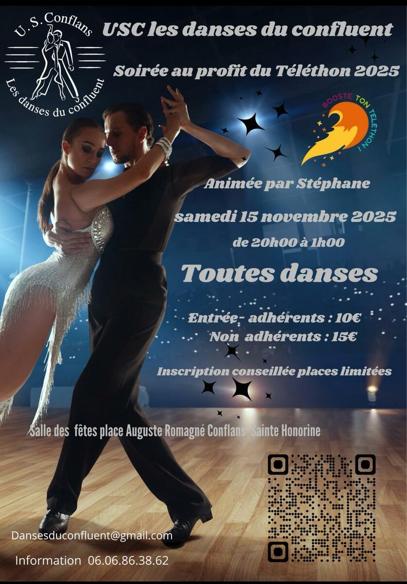 Soirée dansante au profit du TELETHON le samedi 15 novembre 2025