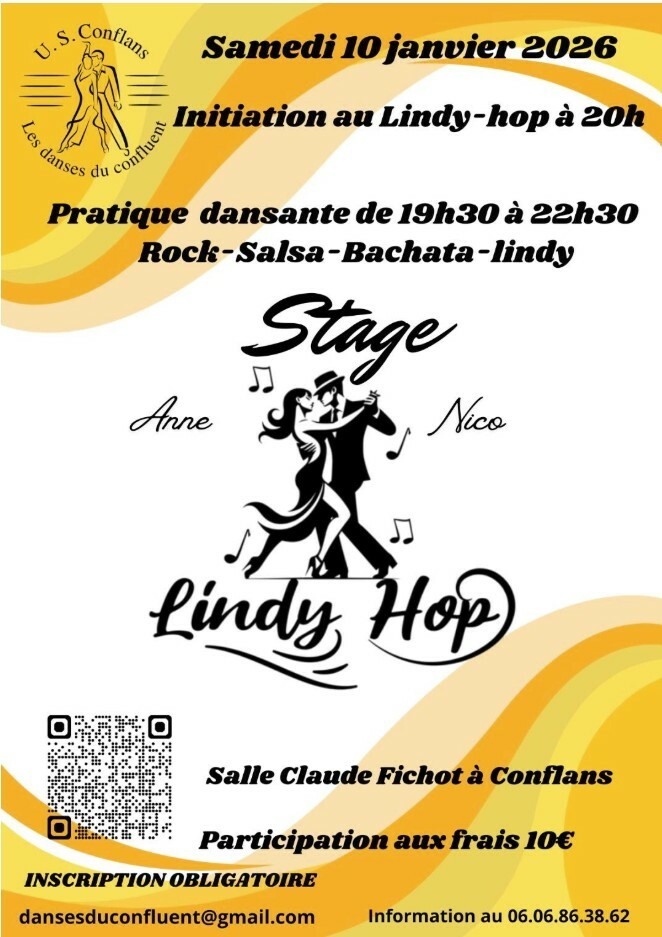 Stage de LINDY HOP le samedi 10 janvier 2026