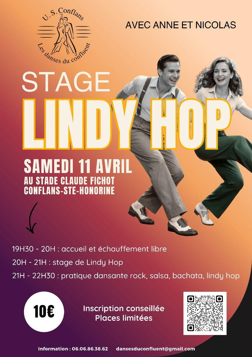 Stage de LINDY HOP - Samedi 11 avril 2026