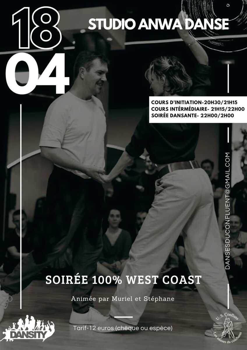 Stages et soirée 100% West Coast Swing - Samedi 18 avril 2026 à Osny