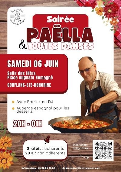 Soirée dansante des Adhérents - Salle des Fêtes de Conflans-Ste-Honorine - Samedi 06 juin 2026