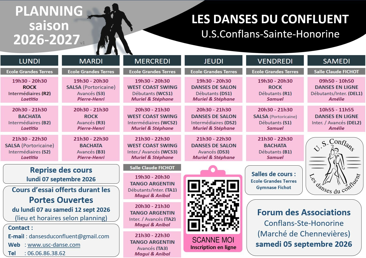 INSCRIPTIONS SAISON 2026-2027