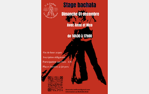 Stage de BACHATA le dimanche 1 decembre 2024