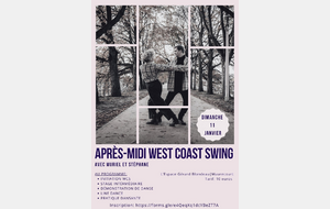 Après-midi dansant GALETTE DES ROIS 100% West Coast Swing le dimanche 11 janvier 2026