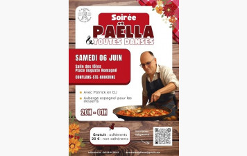 Soirée dansante des Adhérents - Salle des Fêtes de Conflans-Ste-Honorine - Samedi 06 juin 2026