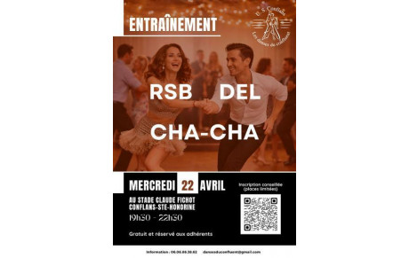 ADHERENTS : Pratique dansante Rock, Salsa, Bachata, Chacha, Danses en ligne - Mercredi 22 avril 2026